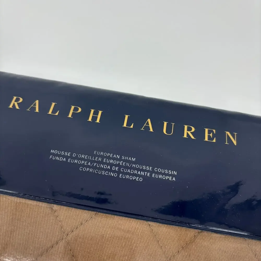 Ralph Lauren Euro Sham Cromwell Modern Equestrian Quilted 26
